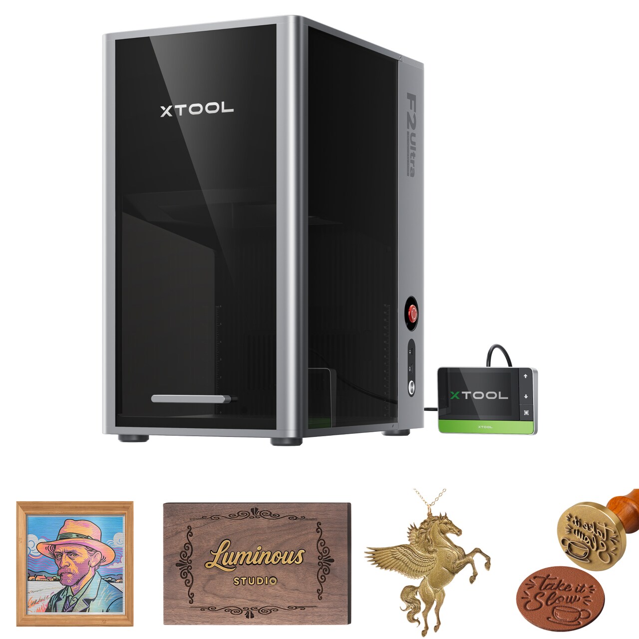 xTool F2 Ultra 60W MOPA & 40W Diode Dual Laser Engraver, 100+ Color Metal Engraving, Dual 48MP Cameras, Auto Streamline, 15,000mm/s Ultra-Fast, AI Powered 3D Fiber Laser Cutter and Engraver Machine